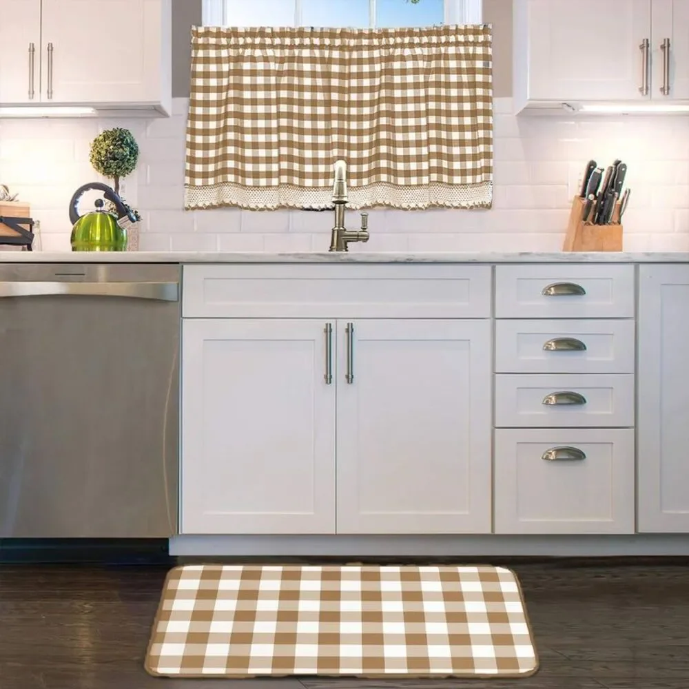 Woven Trends Designer Home Modern Kitchen Curtain Panels, 24L x 29W Inches